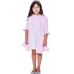 Rare Editions Pink 2-Pc. Polka-Dot Dress & Ruffled Coat Set Size 6 NWT